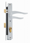 Tiri la serratura di porta di legno della mortasa dell'hardware zincano le maniglie di leva diritte d'ottone