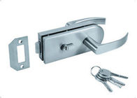Serratura di porta di vetro di acciaio inossidabile con la chiave, fermo di porta di vetro di scivolamento della maniglia