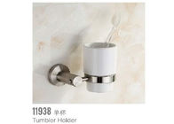 Chiavetta lucidata Brush Holder dello zinco degli accessori del bagno del metallo del supporto di tazza di Tunbler