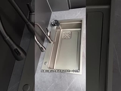 Completato Set Intero Cascata Cucina Lavello Acciaio Inossidabile Lavello Grande Single Bowl Con Piattino Depositivo Unde