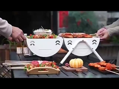 Barbecue a carbone barbecue a fumo barbecue con tavolo laterale S/M/XL