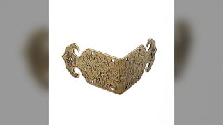 Antique pure copper corner metal protective box corner protection right angle gift box jewelry box c