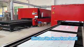 GRH Clean Telaio ultra stretto Cabina doccia complessiva Porta pieghevole a movimento laterale a forma di L Separazione bagnata asciutta