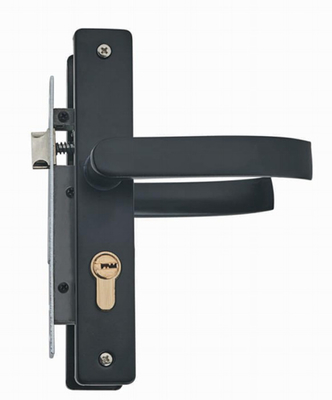 Tiri la serratura di porta di legno della mortasa dell'hardware zincano le maniglie di leva diritte d'ottone