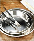 Piatti di miscelazione in acciaio inossidabile resistenti piatti di insalata in metallo piatti per cucinare preparazione del forno