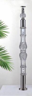 Baluster cristallino acrilico trasparente maniglia personalizzata dimensione oro di lusso decorativo acrilico Stai