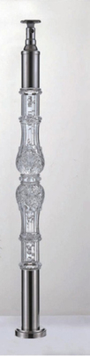 Baluster cristallino acrilico trasparente maniglia personalizzata dimensione oro di lusso decorativo acrilico Stai