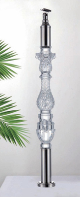 Baluster cristallino acrilico trasparente maniglia personalizzata dimensione oro di lusso decorativo acrilico Stai