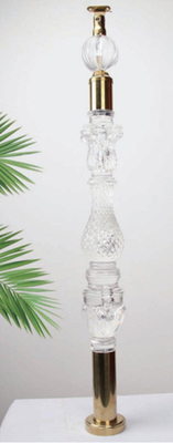 Baluster cristallino acrilico trasparente maniglia personalizzata dimensione oro di lusso decorativo acrilico Stai
