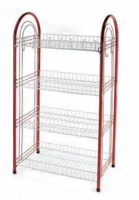 4 Livello Standing Tipo Cucina Piatto Cucina Rack Piatto Asciugatura Rack Piatto Rack Con U Net Forma Cesto Non Pieghevole