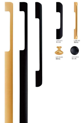 Aluminio Metallo stile moderno nero porta armadio handles manico armadio nero opaco