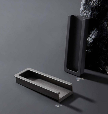 Cucina nascosto Oro Nero e Grigio Scuro Colore Pull maniglia Imbottito Armadio Maniglie Scatola Maniglio