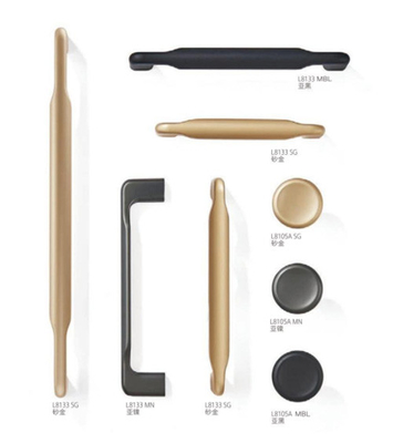 Nuovo stile europeo lusso lega di zinco spazzolato nichel oro rettangolare armadio porta hardware interno armadio mani