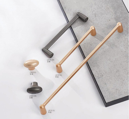 Nuovo stile europeo lusso lega di zinco spazzolato nichel oro rettangolare armadio porta hardware interno armadio mani