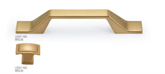 Nuovo stile europeo lusso lega di zinco spazzolato nichel oro rettangolare armadio porta hardware interno armadio mani