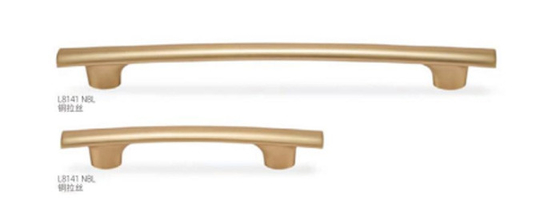 Nuovo stile europeo lusso lega di zinco spazzolato nichel oro rettangolare armadio porta hardware interno armadio mani