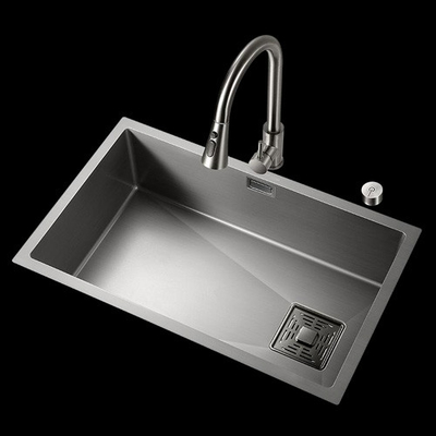 Al dettaglio Disegno semplice Custom Moderno Rettangolo Metallico ottone Cromo Doppio Lavello Da Cucina Per Uso Domestico