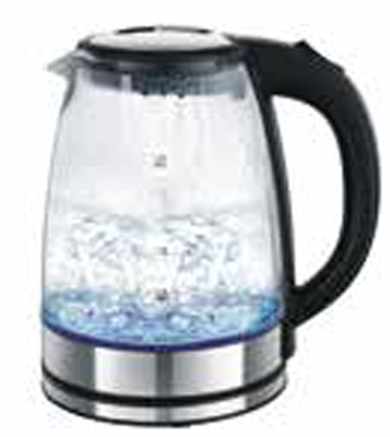 1.8L Caldaia elettrica di vetro calda con luce blu a bollire Funzione di spegnimento automatico