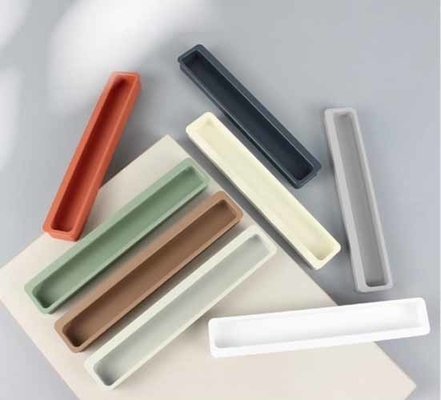 Maniglie di alluminio nascoste ufficio bagno centro armadio porta chiusura manopole tirate maniglie di mobili nero opaco