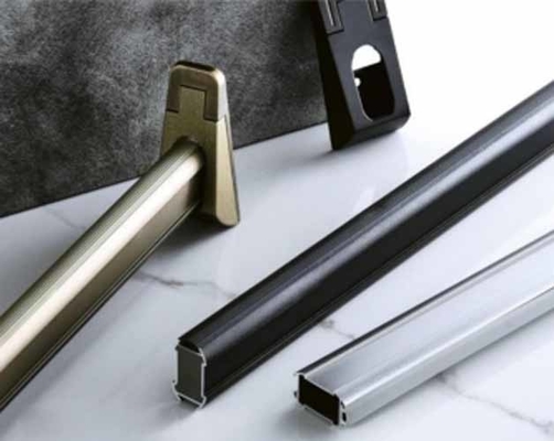 Arredo in alluminio pesante accessori per vasca da bagno abbigliamento pendente bastone rotondo e ovale armadio bastone con supporto