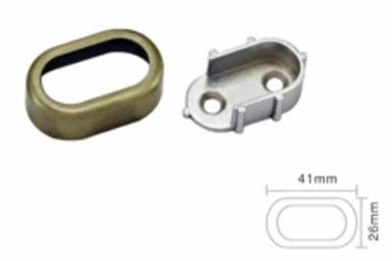 Supporto per porta tubo ovale rimovibile per armadio
