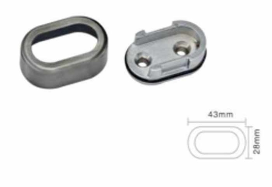 Supporto per porta tubo ovale rimovibile per armadio