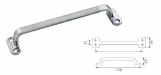 Solid U Shaped Handle 304 Stainless Steel For Industrial Instrument Equipment Cabinet Drawer Wire Drawing Silver Carton