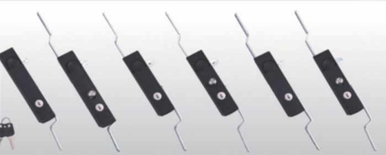 Serratura della porta dell'armadio elettrico per il collegamento di serratura di controllo della canna rivestita in polvere nera