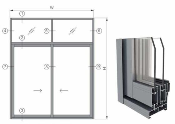 Impact Energy Saving Design Bifold Exterior Aluminum Glass Folding Patio Doors Aluminum Profiles for Doors