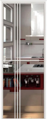 Simple Design Interior Door Aluminum Single Bathroom Door Swing Glass Internal Toilet Doors With Lock