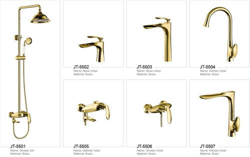 Singolo supporto 18L/Min del foro del bagno del rubinetto d'ottone dorato di lusso del bacino