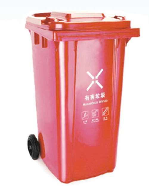 Produttore 120l 240l 360l 660l 1100l grande bidone di plastica con ruote all'aperto