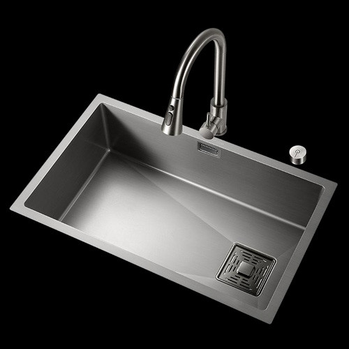 Al dettaglio Disegno semplice Custom Moderno Rettangolo Metallico ottone Cromo Doppio Lavello Da Cucina Per Uso Domestico