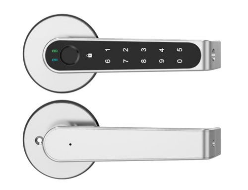 L'euro maniglia di porta astuta impermeabile dell'hotel della porta chiude la serratura a chiave biometrica dell'impronta digitale di Digital della porta intelligente del portone