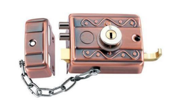 Serrature di porta in ottone Chiusura di porta di sicurezza europea notte durevole liscia