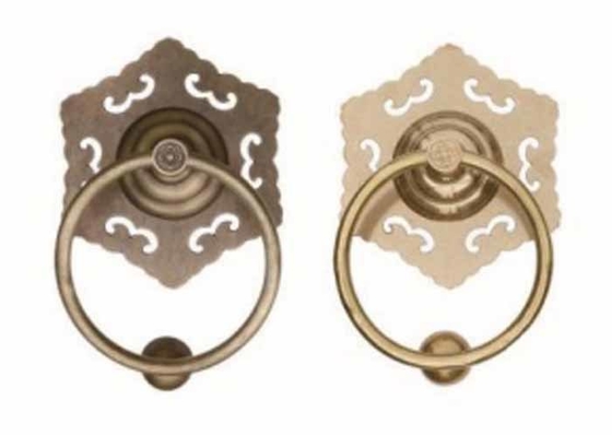 Battente per porta a forma di fiore con finitura satinata, trasparente, antiruggine, design antico, accessori per porte in metallo