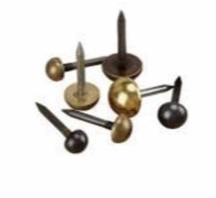 Chiodi per divano decorativi in ottone con testa a cappuccio e gambo liscio Standard DIN