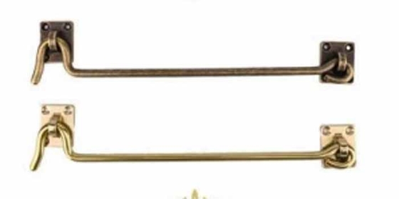 Gancio di fissaggio per finestra in legno vecchio stile con fibbia in ottone per finestra, asta di supporto antivento per accessori per porte e finestre cinesi