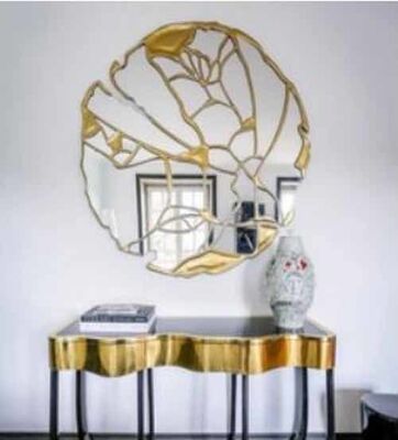 Durabile, riutilizzabile, regolabile, specchio in alluminio, conveniente, di forma irregolare, per casa e hotel