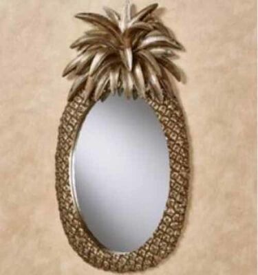 Specchio da parete decorativo a telaio in PU personalizzato in stile Art Deco Specchio in vetro irregolare per soggiorno Specchio decorativo per camera da letto