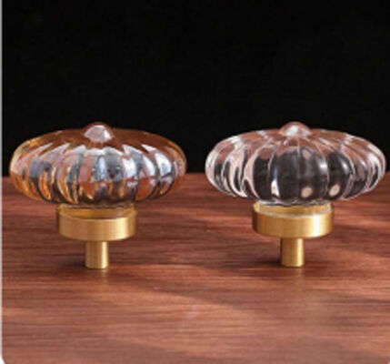 Popolare stile multicolore trasparente vetro di cristallo porta armadietto mobili di lusso tirare rotondo pomello del cassetto diamante