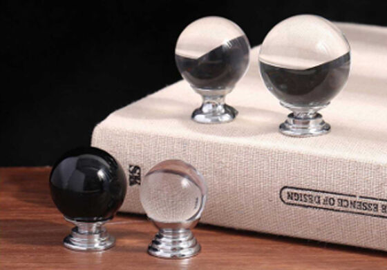 Arredamento di lusso leggero Cassetto cassetto Manicotto di cristallo Oro Chiaro Armadio Pull Knob