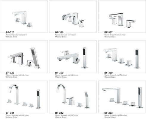 La piattaforma graziosa moderna degli accessori del bagno ha montato i rubinetti d'ottone del bagno